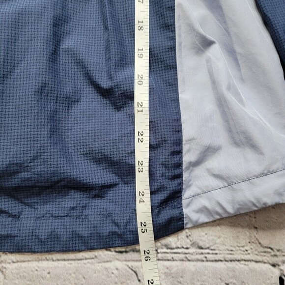 illumiNite Two Tone Blue Windbreaker Full Zip Jacket Zip Pockets Size S? - Picture 11 of 13